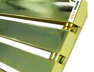 قیمت حوله خشک کن لوله ای استیل ایران رویال 100×50 طلایی براق 16 لول